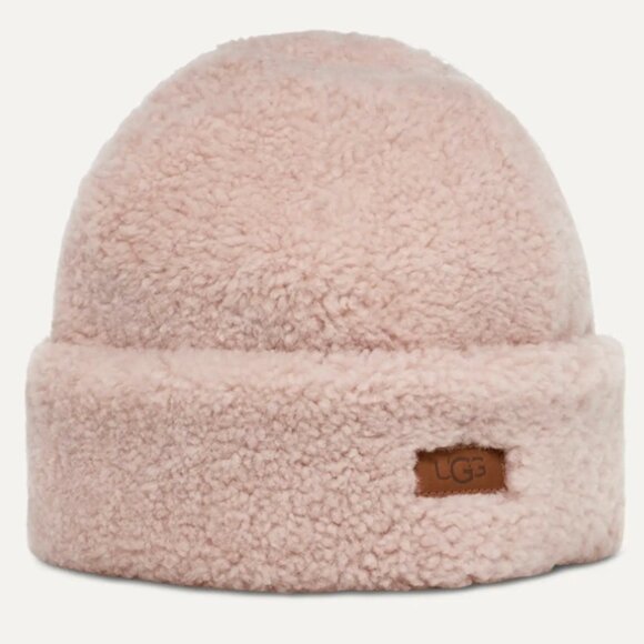 ○NEW○UGG/Women's Curly Sheepskin Cuff Hat Hats